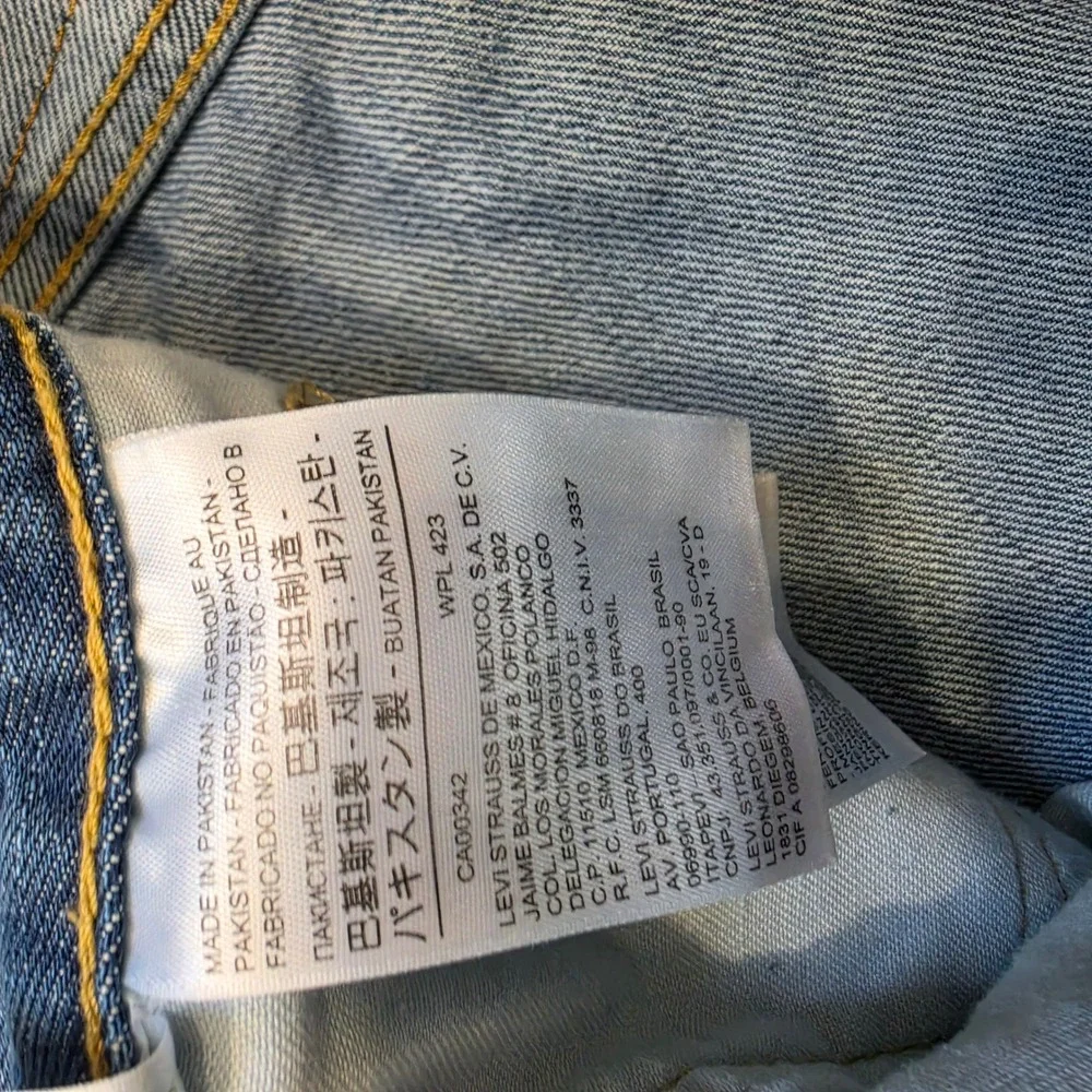 Levi's 505 Regular Fit Straight Leg Blue Denim Jeans Mens W32 L32 Light Wash